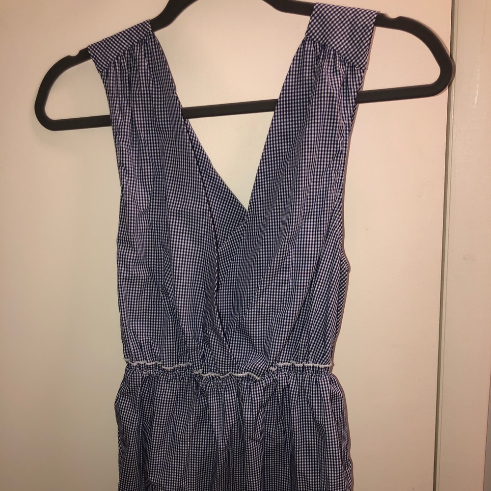 blue & white gingham top!